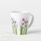 Purple Blumen und Bugs Latte Tasse (Rechte Ecke)