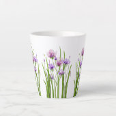 Purple Blumen und Bugs Latte Tasse (Vorderseite)