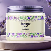 Purple Blumen Wasserdichte Kosmetik Jar Label Wasserflaschenetikett
