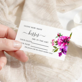 Purple Blumen Wie viele Kisses Game Cards Platzkarte