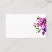 Purple Blumen Wie viele Kisses Game Cards Platzkarte (Rückseite)