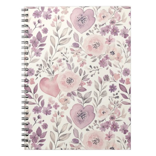 Purple Blush Pink Flowers Notizblock (Vorderseite)