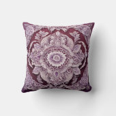 Purple bohemian mandala AI art Kissen (Rückseite)