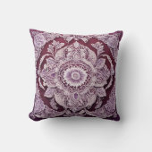 Purple bohemian mandala AI art Kissen (Vorderseite)