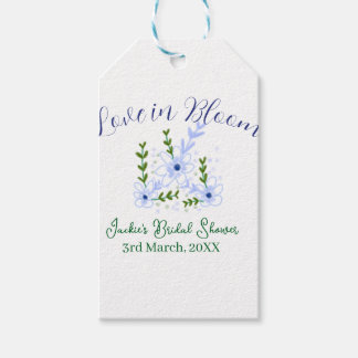 Purple boho love in Bloom bridal shower name retro Geschenkanhänger