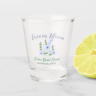 Purple boho love in Bloom bridal shower name retro Schnapsglas