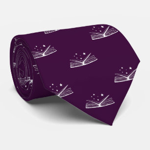 Purple Book Lover Novelist Work, Graduation Krawatte
