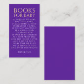 Purple Books For Baby Request Begleitkarte (Vorne/Hinten)