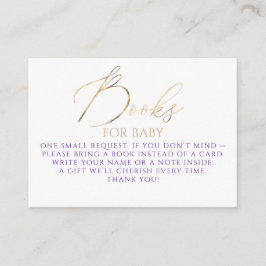 Purple Books For Baby Request Begleitkarte