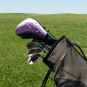 Purple Botanical Butterflies Golf Head Cover Golf Headcover (In SItu)