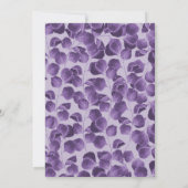 Purple Botanical Eucalyptus Wedding Invitation Einladung (Rückseite)