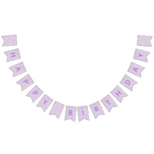 Purple Bow Coquette Geburtstag Wimpelkette