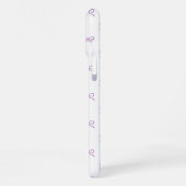 Purple Bow Pattern Coquette Girly Spring Summer iPhone Hülle (Linke Seite)