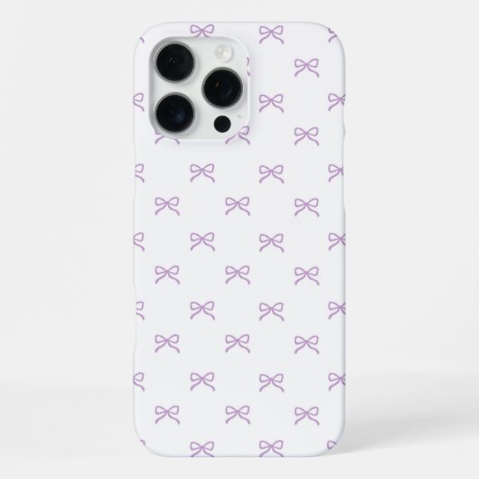 Purple Bow Pattern Coquette Girly Spring Summer iPhone Hülle (Rückseite)
