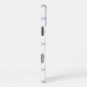 Purple Bow Pattern Coquette Girly Spring Summer iPhone Hülle (Rechte Seite)