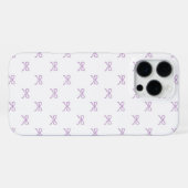 Purple Bow Pattern Coquette Girly Spring Summer iPhone Hülle (Rückseite (Horizontal))