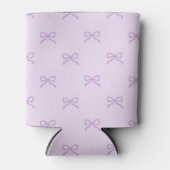 Purple Bow Pattern Pastel Modern Party Accessory Dosenkühler (Vorderseite)
