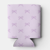Purple Bow Pattern Pastel Modern Party Accessory Dosenkühler (Rückseite)