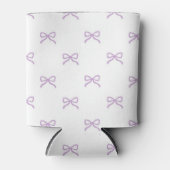 Purple Bow Pattern Pastel Modern Party Accessory Dosenkühler (Vorderseite)