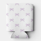 Purple Bow Pattern Pastel Modern Party Accessory Dosenkühler (Rückseite)