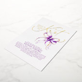 Purple Bow She's Tying The Knot Bridal Shower Folieneinladung (Gedreht)