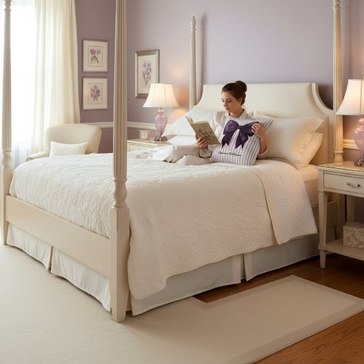 Purple Bow Stripe Personalized Throw Pillow Kissen