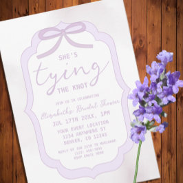 Purple Bow Watercolor Bridal Shower Einladung