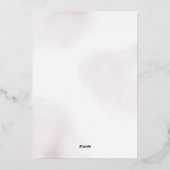 Purple Bow Watercolor Bridal Shower Folieneinladung (Rückseite)