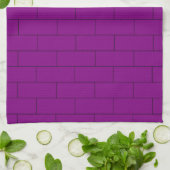 Purple Brick Design Geschirrtuch (Gefaltet)