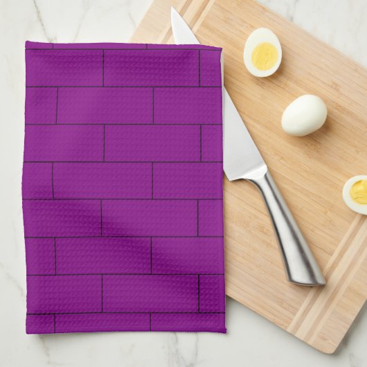 Purple Brick Design Geschirrtuch (Viertel Falte)