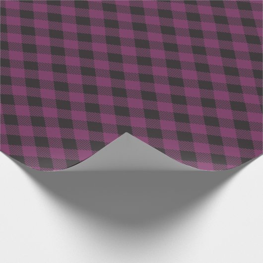 Purple Buffalo Plaid Geschenkpapier (Ecke)