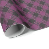 Purple Buffalo Plaid Geschenkpapier (Rolleneckpunkt)