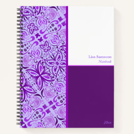 Purple Butterflies Custom Notebook  Notizblock