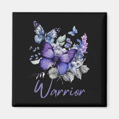 Purple Butterflies Krieger Selbstmordprävention Au Magnet (Vorne)