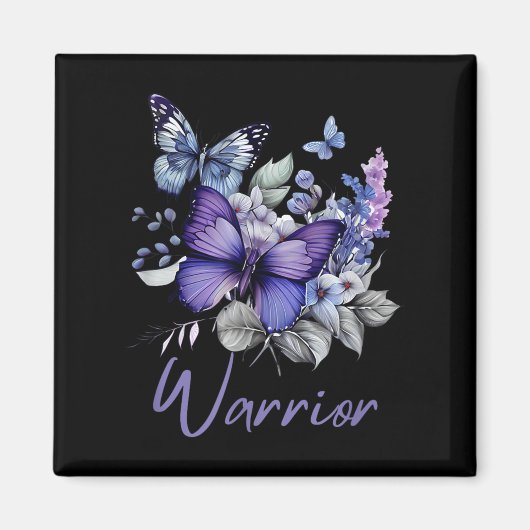 Purple Butterflies Krieger Selbstmordprävention Au Magnet (Vorne)