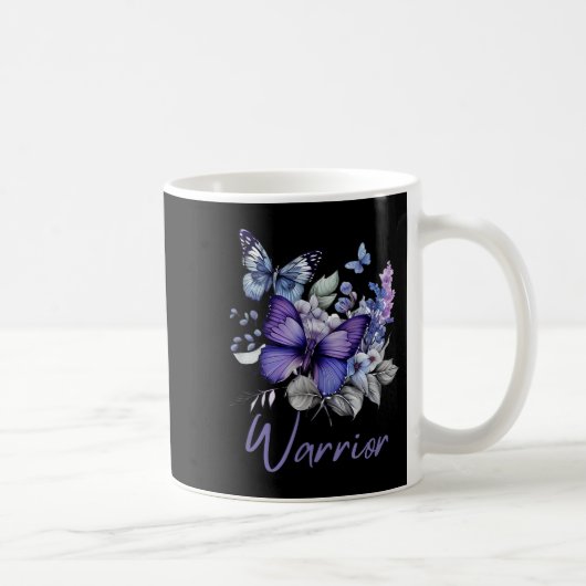 Purple Butterflies Warrior Selbstmordpräventionspr Kaffeetasse (Rechts)