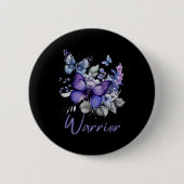 Purple Butterflies Warrior Suicide Prevention Awar Button (Vorderseite)