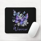 Purple Butterflies Warrior Suicide Prevention Awar Mousepad (Mit Mouse)