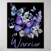 Purple Butterflies Warrior Suicide Prevention Awar Poster (Vorne)