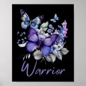 Purple Butterflies Warrior Suizidpräventionspreis Poster (Vorne)