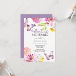 Purple Butterfly Baby Shower Invitations Einladung