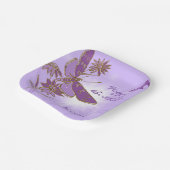 Purple Butterfly Birthday Pappteller (Gewinkelt)