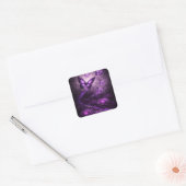 Purple Butterfly– Dark Bloom Collection Quadratischer Aufkleber (Umschlag)