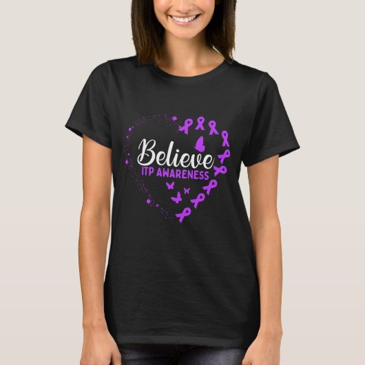 Purple Butterfly ITP Awareness T-Shirt (Vorderseite)