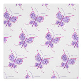 Purple Butterfly Pattern Poster (Vorderseite)