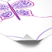 Purple Butterfly Pattern Poster (Ecke)