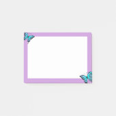 Purple &butterfly sticky notes  post-it klebezettel (Vorderseite)