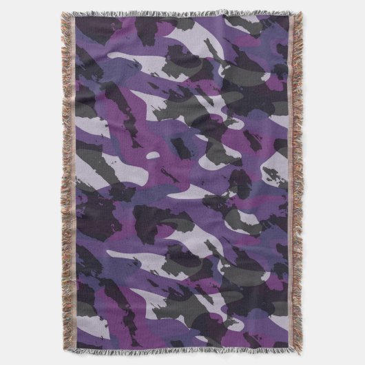Purple Camo Abstract Decke (Vorderseite Vertikal)