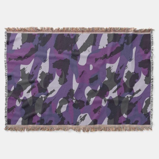 Purple Camo Abstract Decke (Vorderseite)