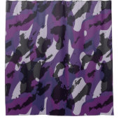 Purple Camo Abstract Duschvorhang (Vorderseite)